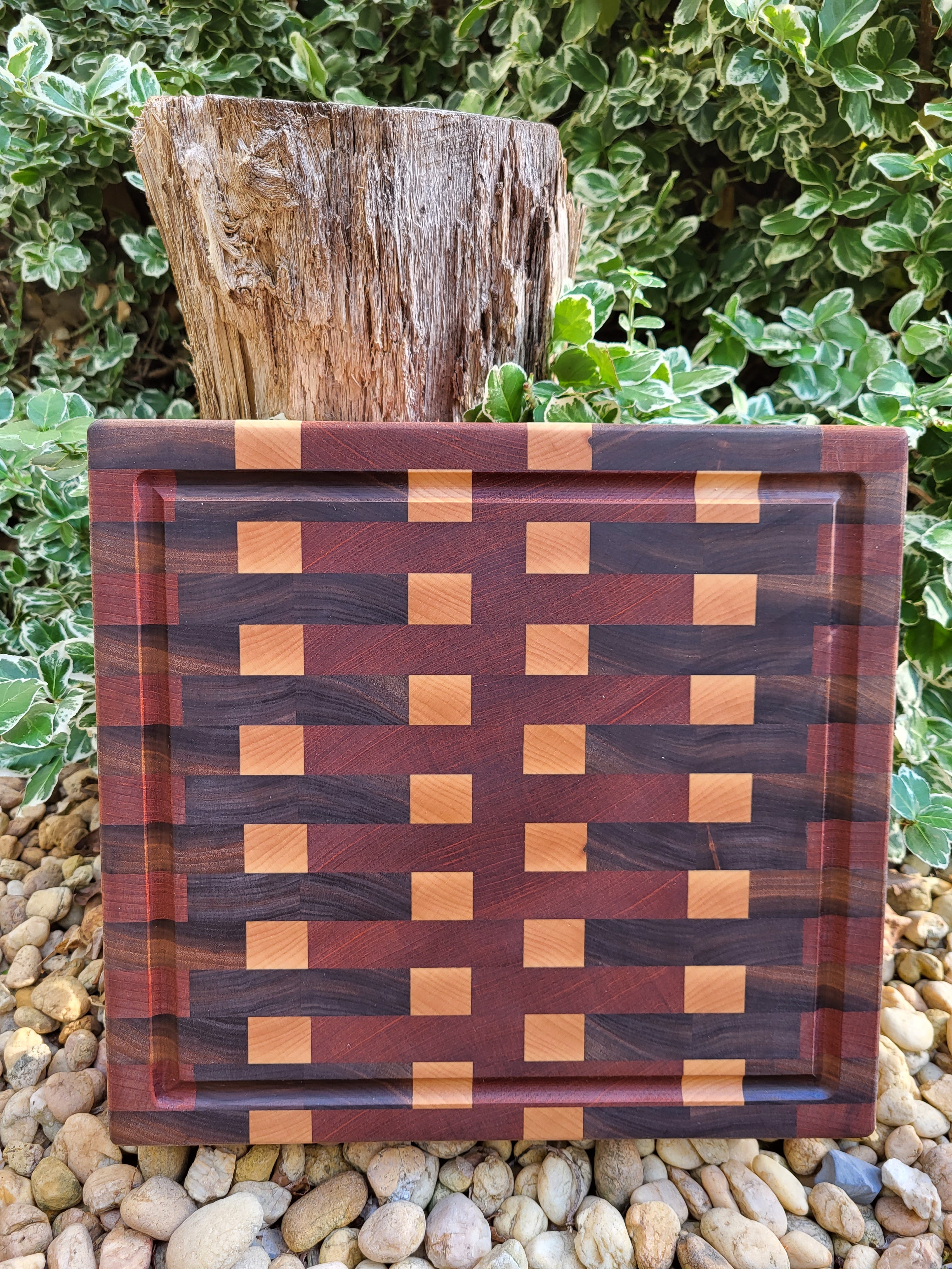 Chevron Cutting Board - Walnut, Maple with Padauk