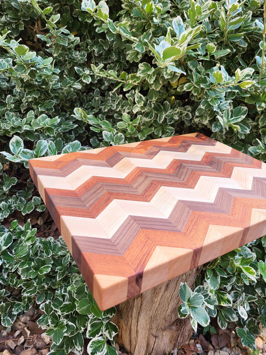 Edge Grain Chevron Style Cutting Board