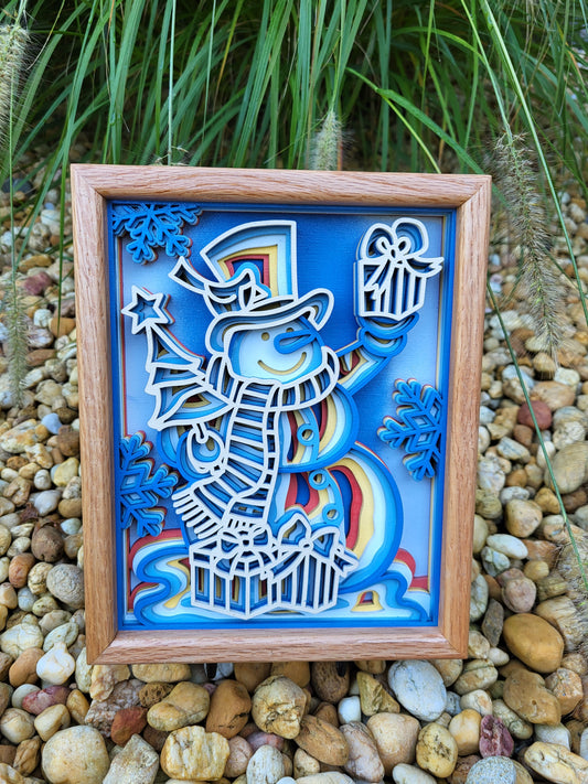 Layered Snowman Wall Hanging