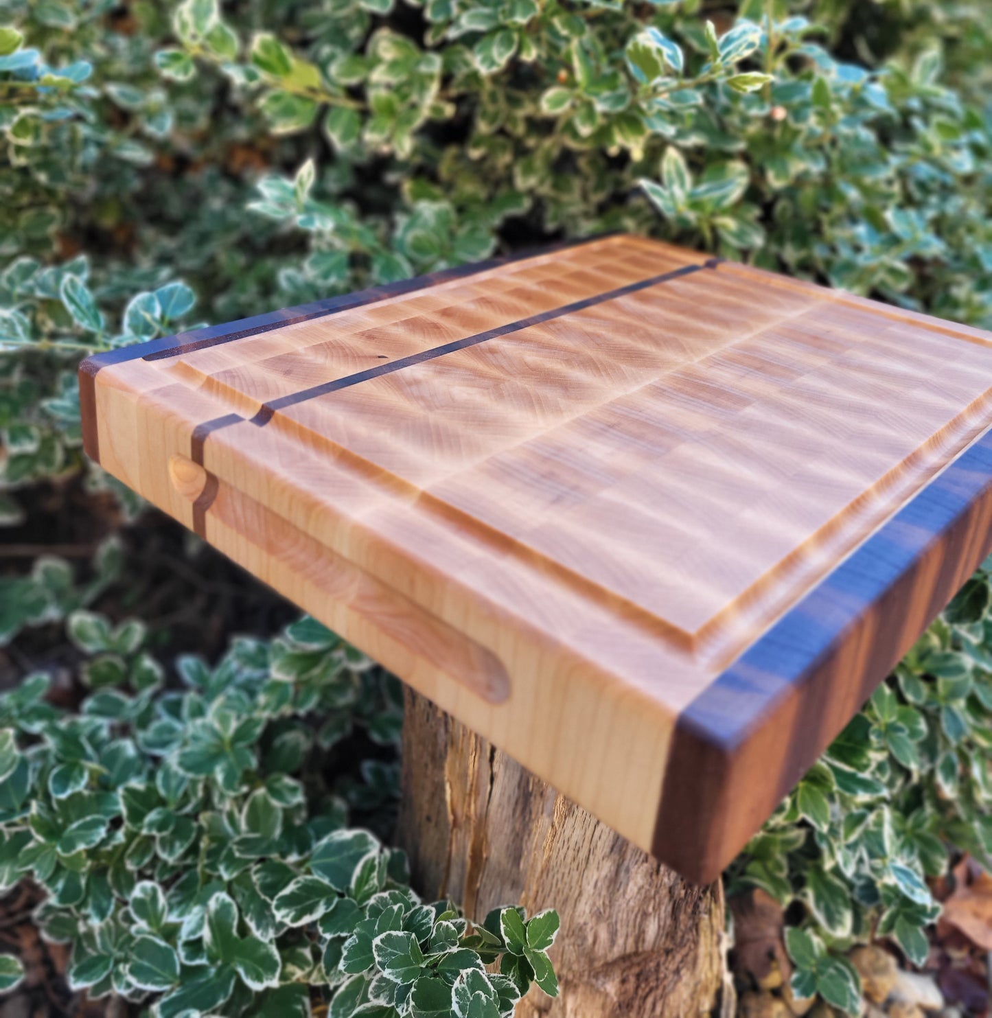 Hard Maple & Walnut End-Grain Cutting Board