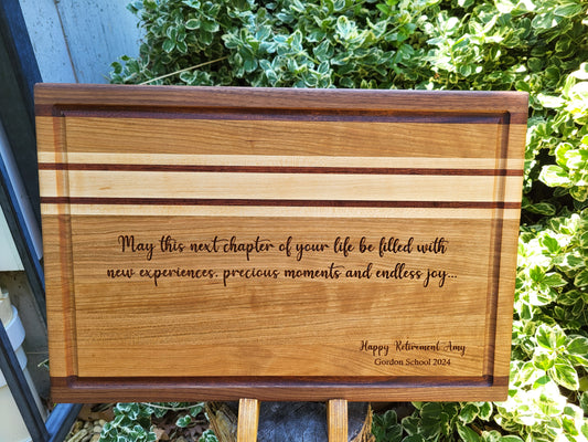 Personalized Cherry Edge-Grain Cutting Board