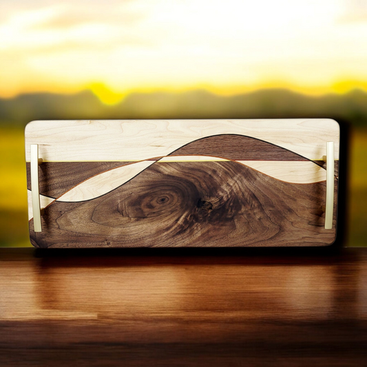 Walnut and Maple Charcuterie Board, Serving Tray
