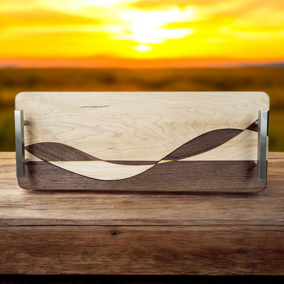 Walnut and Maple Charcuterie Board, Serving Tray