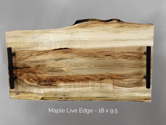 Ambrosia Maple Live Edge - Serving Tray - Serving Board