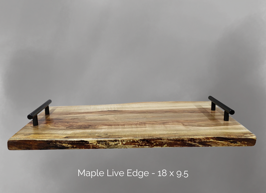 Ambrosia Maple Live Edge - Serving Tray - Serving Board