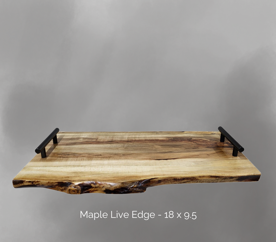 Ambrosia Maple Live Edge - Serving Tray - Serving Board