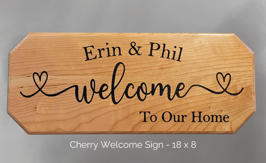 Personalized Custom Cherry or Maple Wall Hanging - Sign - Gift