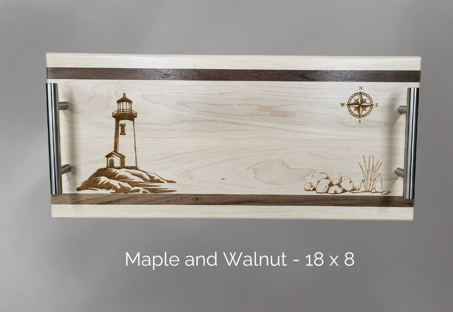 Maple Serving Tray, Lighthouse Design