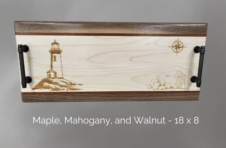 Maple Serving Tray, Lighthouse Design