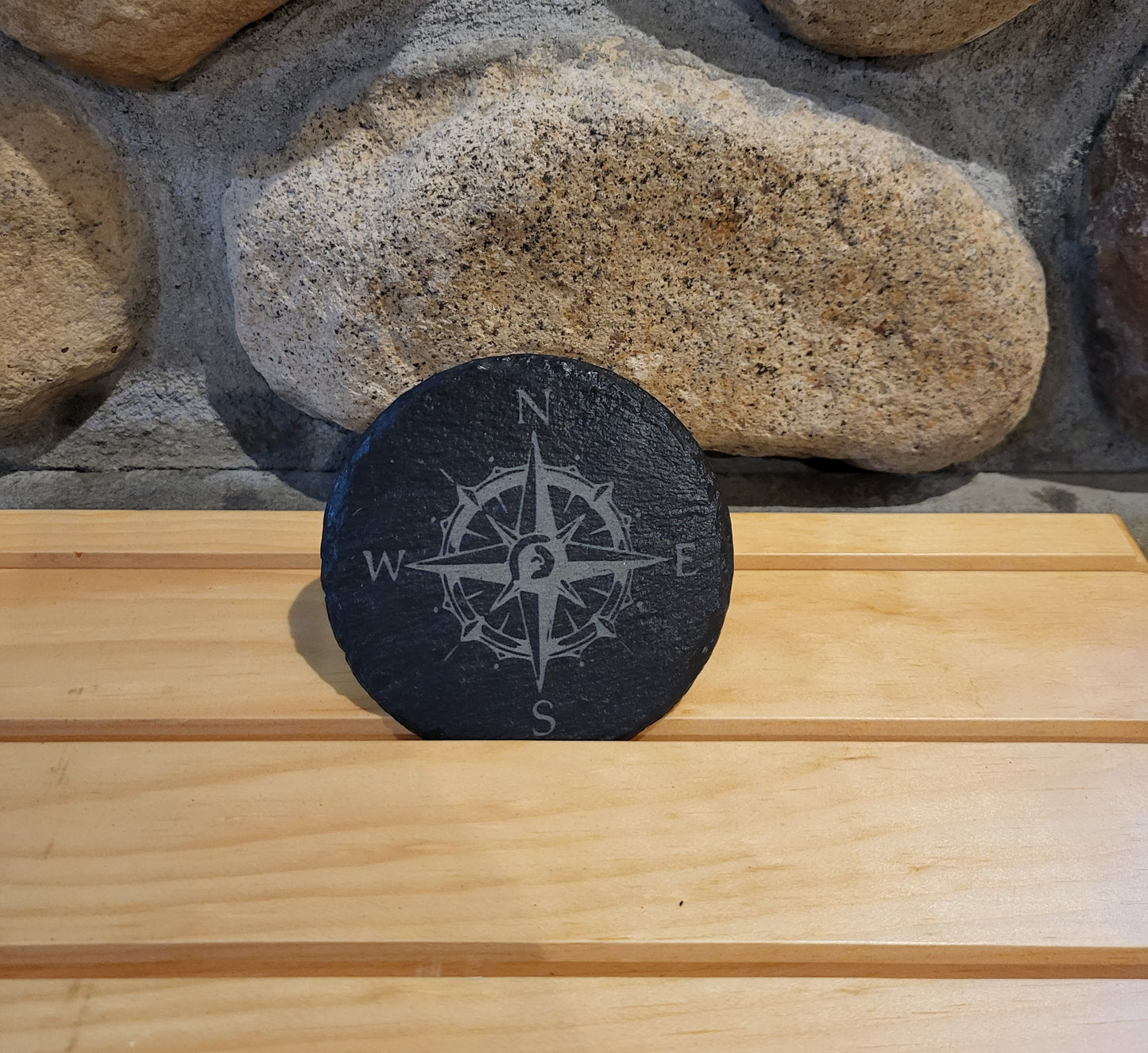 Indiviual Laser Engraved - 4" Slate Coasters - Maritime