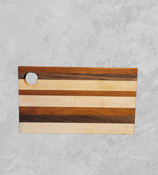 Mahagony Maple and Walnut Cutting Board