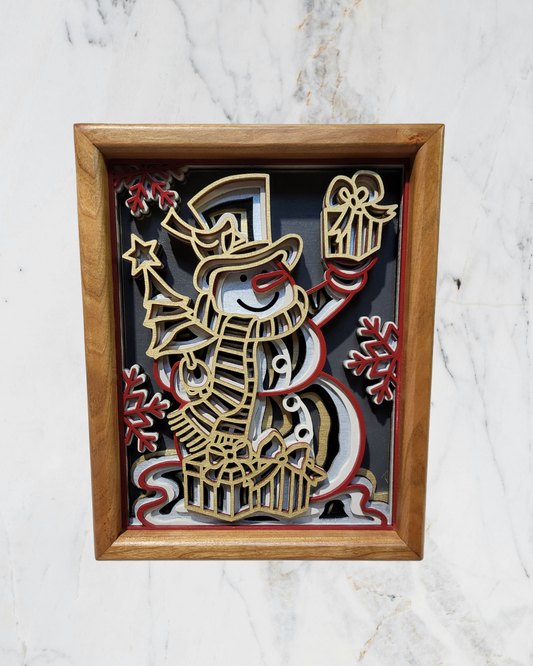 Layered Snowman Wall Hanging