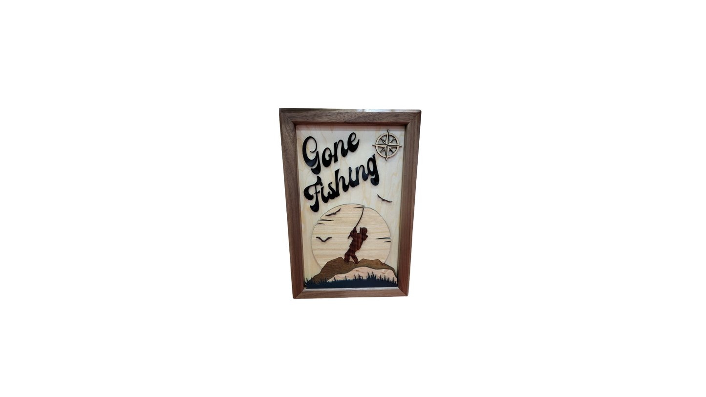 Gone Fishing - Sunrise Wall Hanging