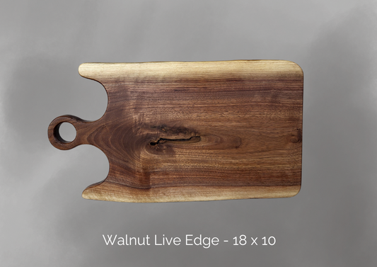 Live Edge Walnut Charcuterie - Cheese Board