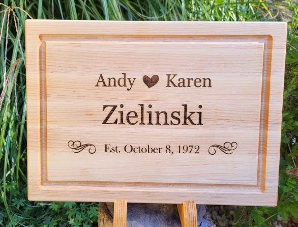 Personalized Maple Edge-Grain Cutting Board