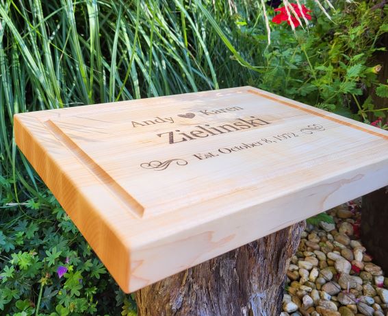 Personalized Maple Edge-Grain Cutting Board