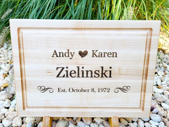 Personalized Maple Edge-Grain Cutting Board