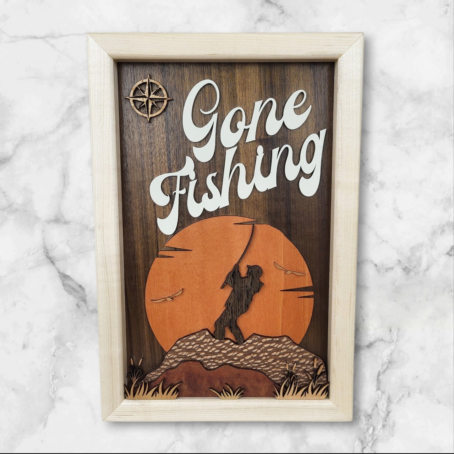 Gone Fishing - Sunrise Wall Hanging