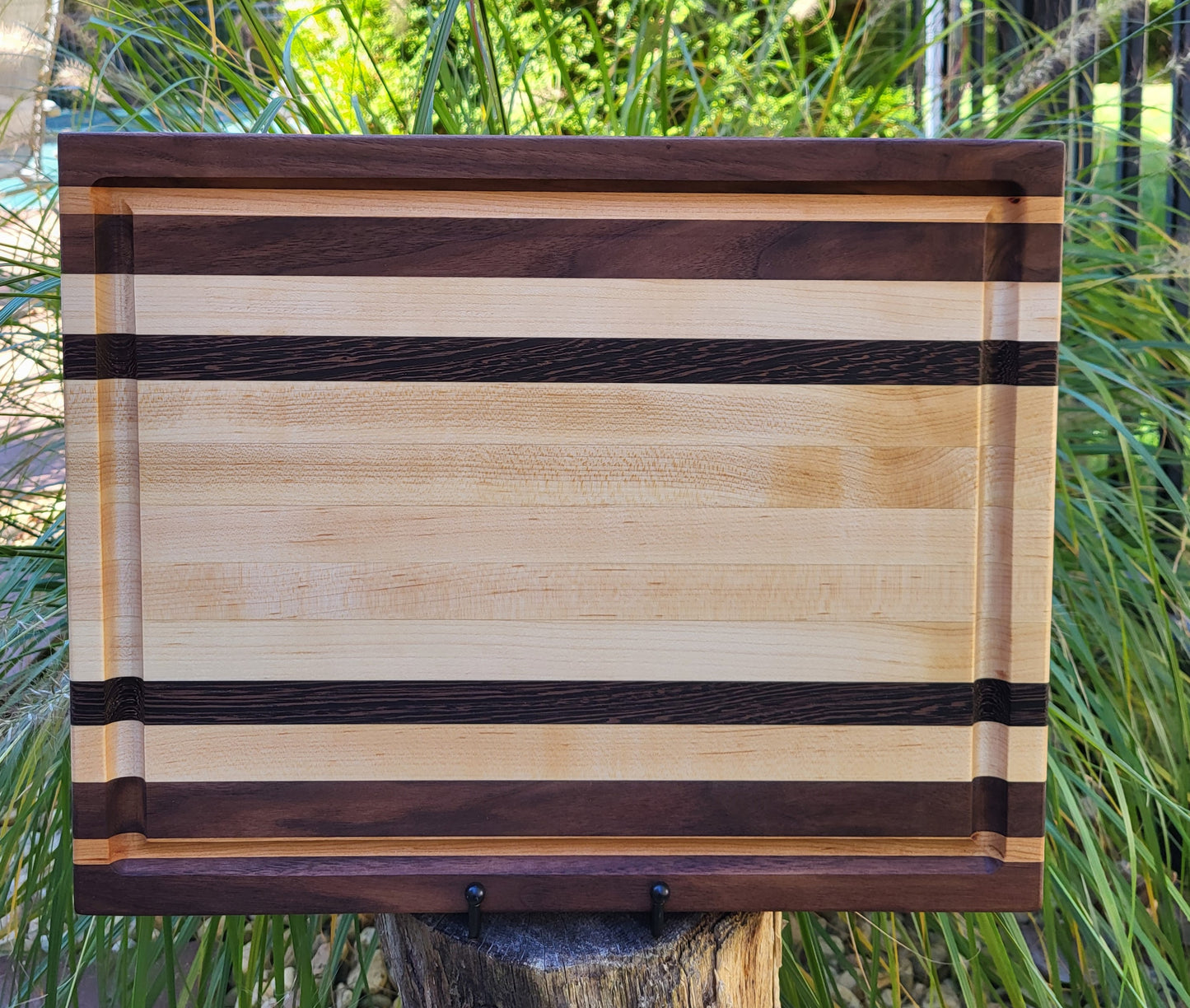 Maple and Wenge Edge Grain Cutting Board