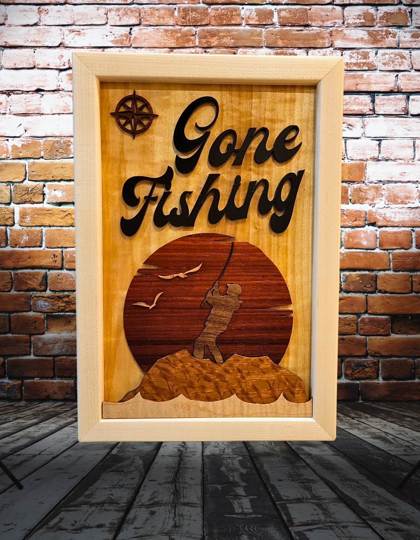Gone Fishing - Sunrise Wall Hanging