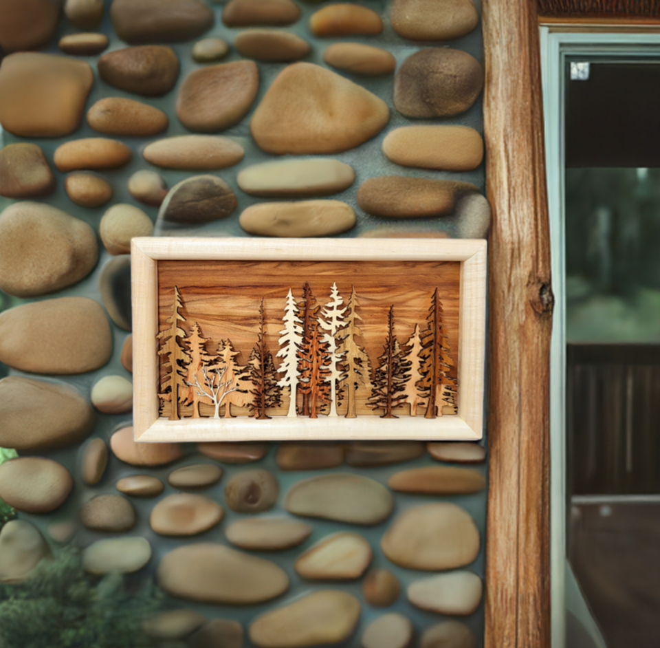 Layered Tree Wall Hanging - Forest Scene