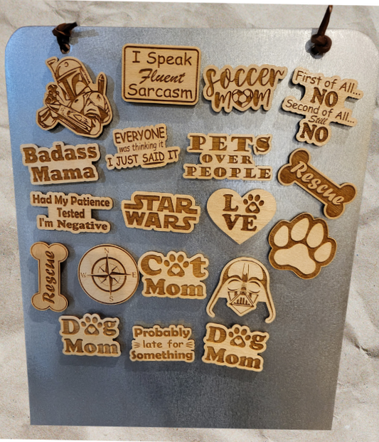 Wooden Refrigerator Magnets - Funny Sayings