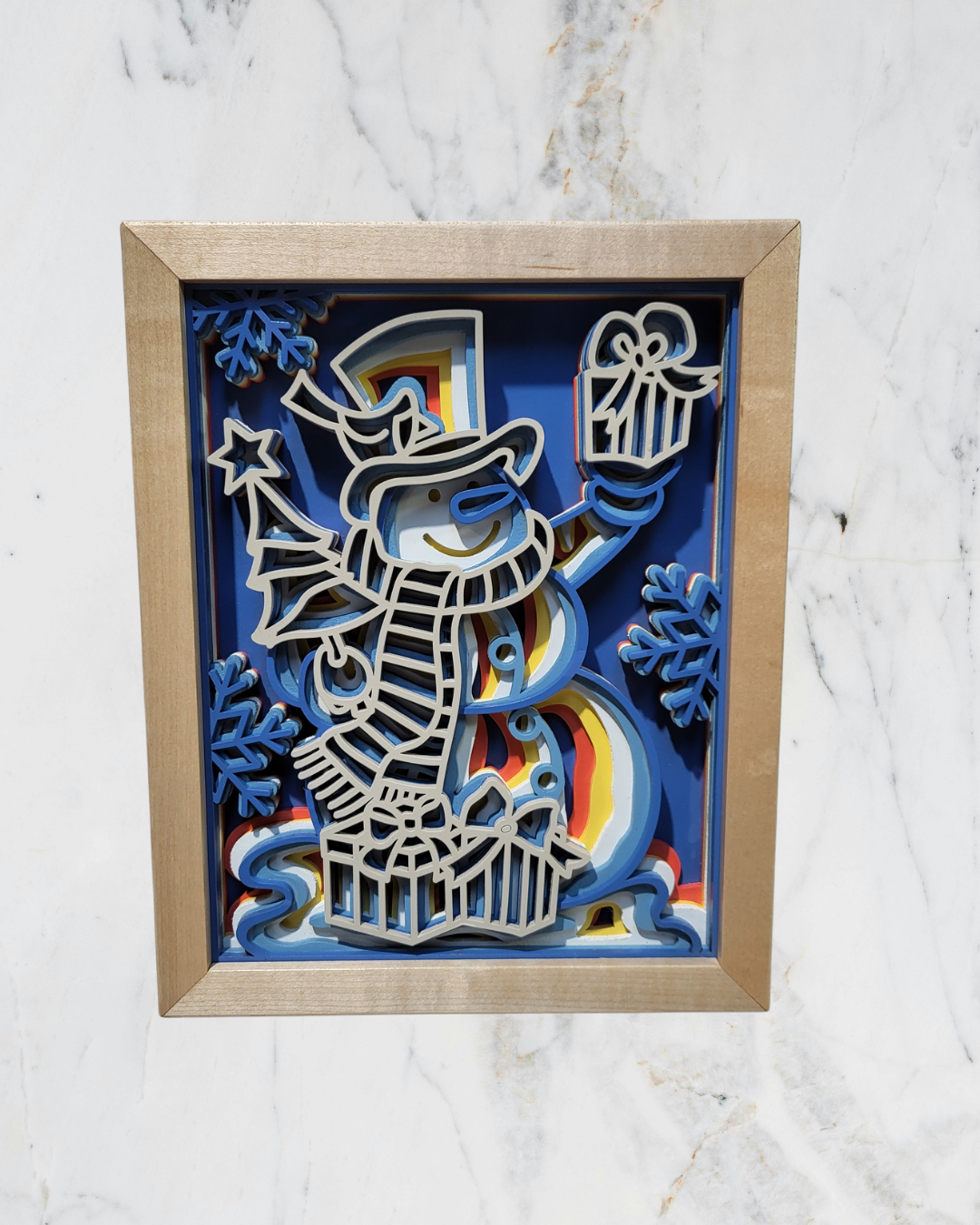 Layered Snowman Wall Hanging