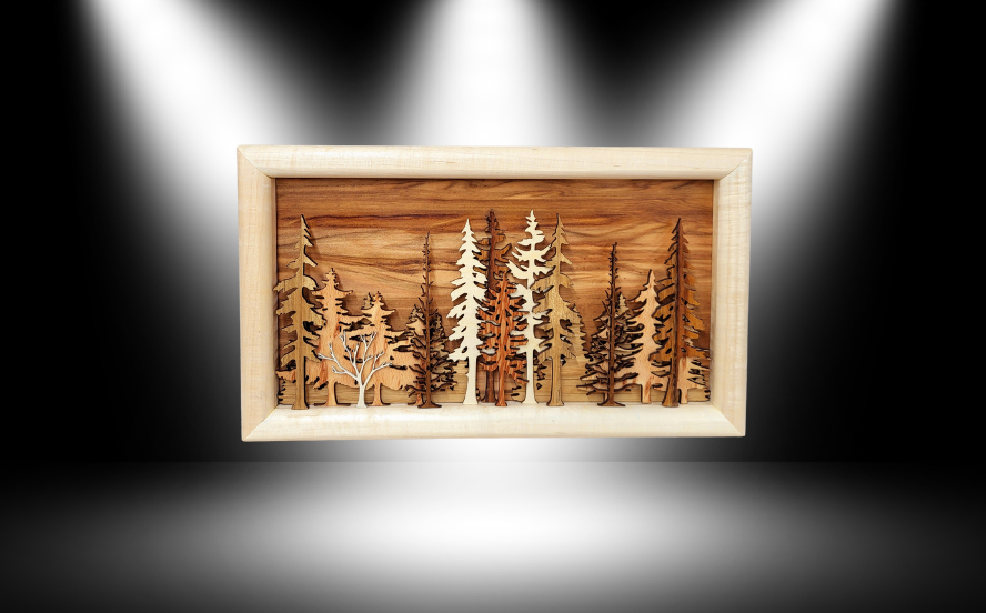 Layered Tree Wall Hanging - Forest Scene